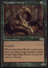 Argothian Wurm Magic mtg Light Play, English Urza's Saga x1