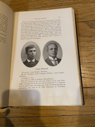 George Washington Johnston / Yale 1883 The Book of the Class 1910 - Picture 7 of 9