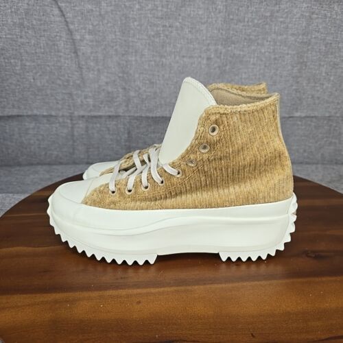 Converse Run Star Hike Hi Sneakers Womens 9.5 Sand Corduroy Platform Shoes - Picture 5 of 13