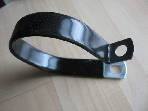 Lot of (3) 2-1/2 Inch 64mm Pipe Hose Wire Clamp Rubberized for 3/8" Bolt #H20BQ - Picture 2 of 6