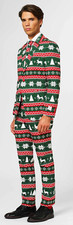 OppoSuits Men's Festive Green Christmas Suit Size 42 Jacket and Pants SEE CHART