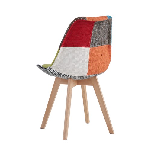 Pack de 2 Sillas de comedor Modernas Silla Cocina Diseño Patchwork Multicolor - Imagen 5 de 11