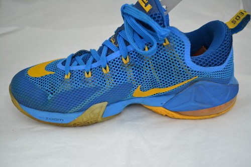 Herren Nike Lebron James 12 Niedrig Blau Gelb Basketballschuhe Größe 9 - Bild 5 von 10