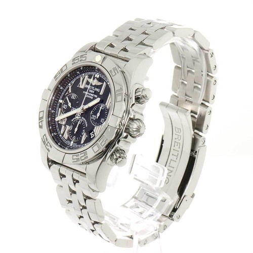 Orologio Uomo BREITLING Chronomat 44 AB0110 Cronografo Data Quadrante Nero 90277164 - Foto 3 di 8