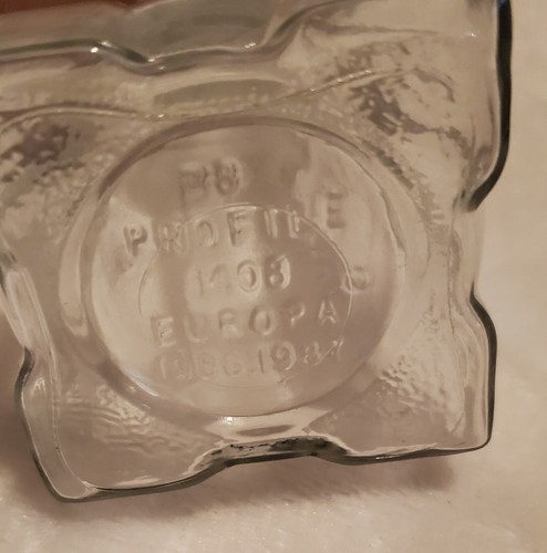 Profilo vaso Bud 1408 Europa #38 quadrato superiore/fondo vetro pressato trasparente 1986-87 - Foto 5 di 5