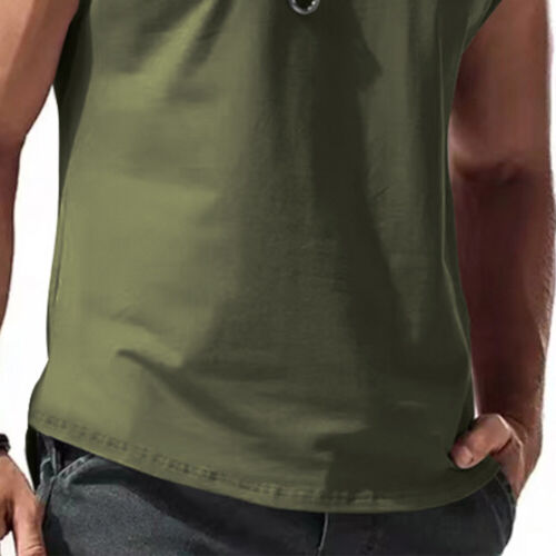 Mens Summer Vest Tank Tops Muscle Gym Bodybuilding Training Sport Casual T Shirt - Picture 12 of 26