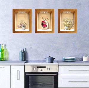 Details About 3d Vase Showcase Wall Stickers Self Adhesive Removable Living Room Wall Decal