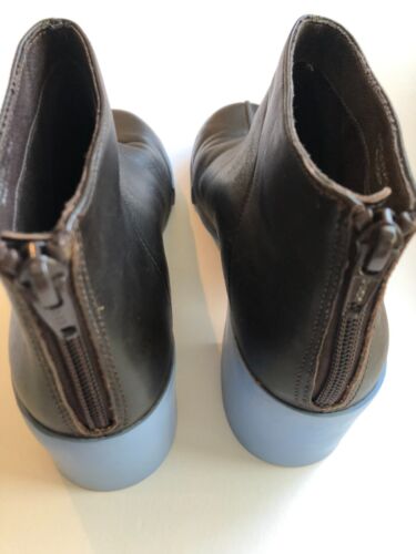 CAMPER Women's Bootie LOTTA Leather Rubber Sole Dk Brown Blue Size 37 US 6.5 -7 - Picture 12 of 22