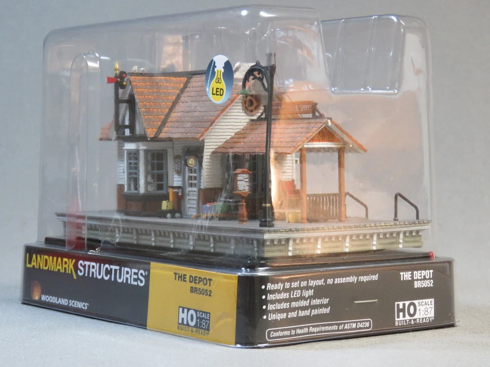 WOODLAND SCENICS 5052 HO SCALE DEPOT BUILT & READY gauge train building WDS5052 - Image 3 of 4