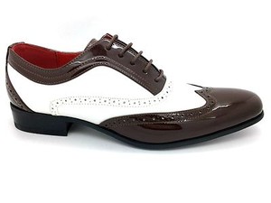 Homme Richelieu à craché robe Jazz Parti Gangster Lacets Chaussures vernies noir/blanc 8 Homme Richelieu à craché robe Jazz Parti Gangster Lacets Chaussures vernies noir/blanc 8