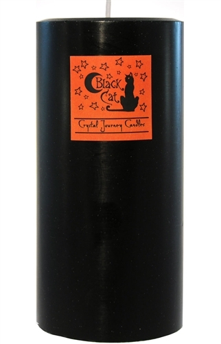 Black Cat 3"x6" Stumpenkerze von Crystal Journey Candles! - Bild 2 von 2