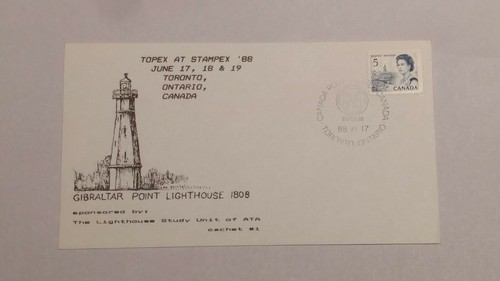 Stampex '88 Cover - Toronto, Canada - Gibraltar Point Lighthouse Cachet - VGC - Picture 1 of 2