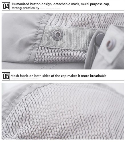 UV Fishing Hat Sun shading all directional Quick Dry Sport Hiking Camping Visor - Picture 5 of 5