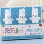 Bunny rabbit Cake Candles for Easter party White rabbit Cake topper Cute Decor