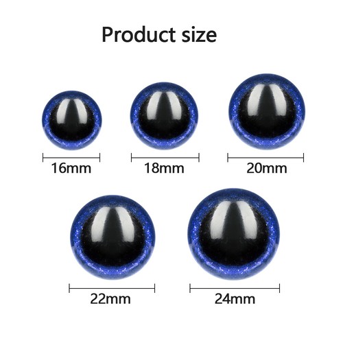 Toys Accessories Round Safety Eyes Shinning Doll Eyes Glitter Dolls Eyeballs - Picture 3 of 19