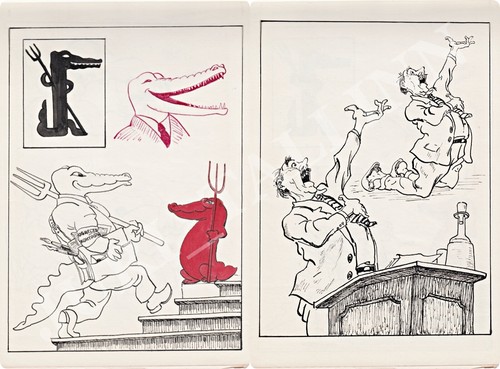 1963 USSR Журнал КРОКОДИЛ Editorial Album of Magazine CROCODILE with 37 DRAWINGS - Picture 4 of 12
