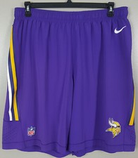 NIKE MINNESOTA VIKINGS BRIAN O'NEILL #75 PRACTICE WORN SHORTS PURPLE (SIZE 2XL)