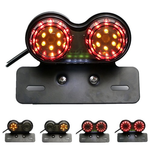 License Plate LED Brake Tail Turn Signal Light For Bobber Cafe Racer ATV Chopper - Picture 7 of 11