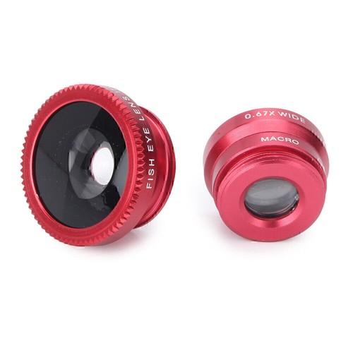 3 in 1 180° Fish Eye Wide Angle Macro Camera Clip-on Lens for Cell Mobile Phone - 第 6/20 張圖片