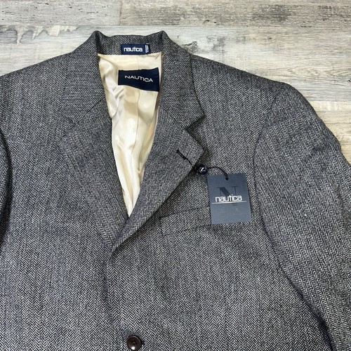 Vintage Nautica 100% Wool Catamaran Suit Coat Jacket Men’s Size 40 Regular - Picture 2 of 8