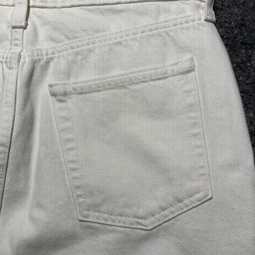 Lucky Brand women's Size 4/27 White Flat Front Raw Hem Denim Short Mini Skirt - Picture 12 of 13