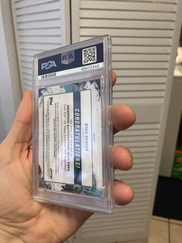 TOPPS INCEPTION OVERTIME OTE PINK AUTO RELIC CARD OF RYAN BEWLEY /99 PSA 9 - Picture 6 of 6