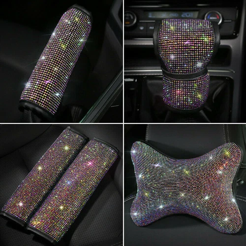 Diamond Car Decor Accessories Set Universal Beauty Luxury Bling Bling Rhinestone - Bild 5 von 31