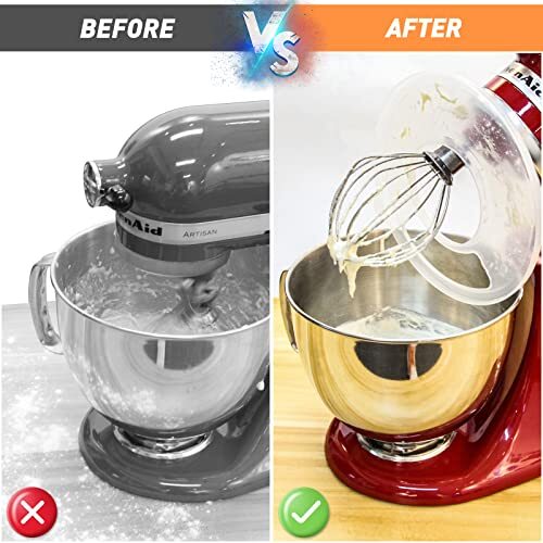 Rührschüssel Abdeckungen für KitchenAid 4,5-5 Quart Neigekopf Standmixer, Spritzschutz... - Bild 3 von 7