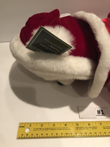 Walmart Christmas 2010 Snowflake White Teddy Bear Girl Dan Dee Red Outfit Tag #1 - Picture 17 of 18