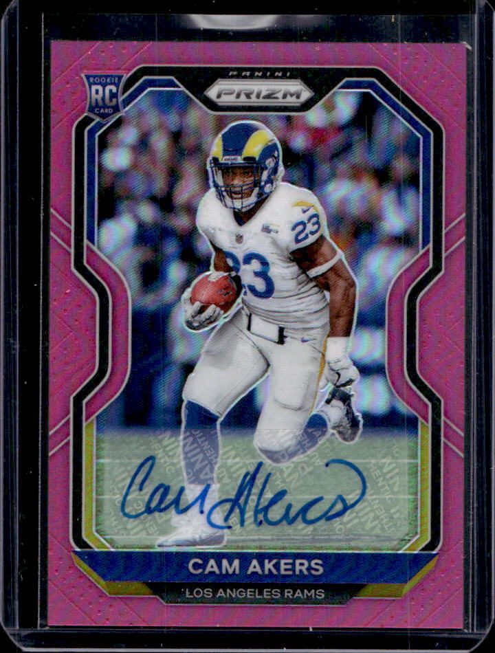 2020 Prizm Cam Akers Rookie Auto Pink RC #376