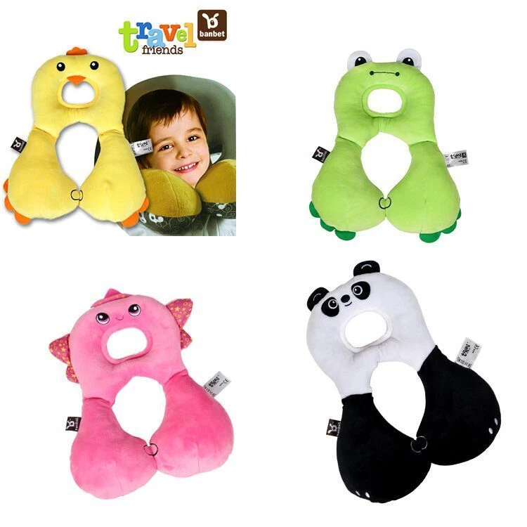 Cute Animal Neck Pillow for Kids 1-4 Years - Soft Travel Headrest