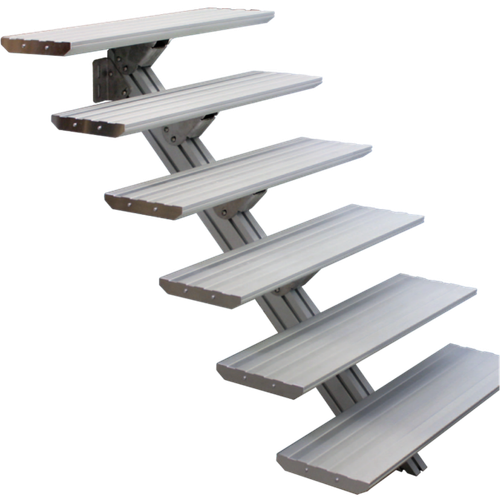 Kit Escalera Recta Exterior Interior Aluminio Central Columna Única MonoViga - Imagen 7 de 12