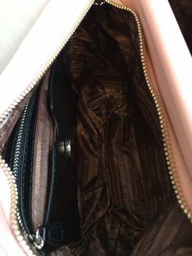 LOVE MOSCHINO PINK SOFT NAPPA FAUX LEATHER QUILTED GRAB CROSSBODY BAG £270 BNWT - Picture 8 of 12