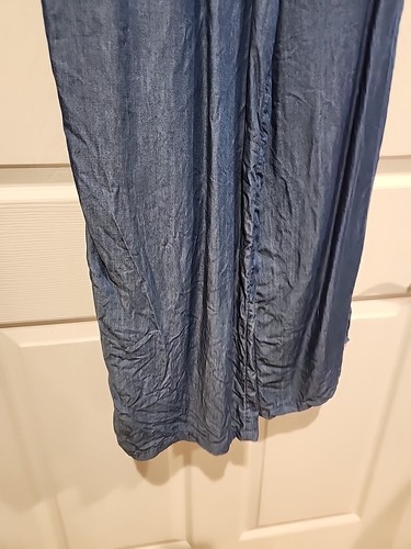 APT.9 S Denim Look Pants Wide Leg 100% Lyocell Inseam 27in Pullon Elastic Wais - Picture 3 of 6