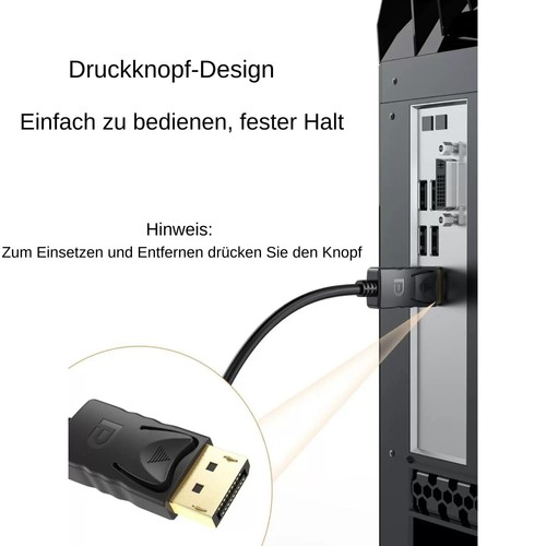 P45C DisplayPort zu HDMI Kabel 5m, 1080P Stecker auf Stecker für Laptop Monitor - Bild 5 von 11