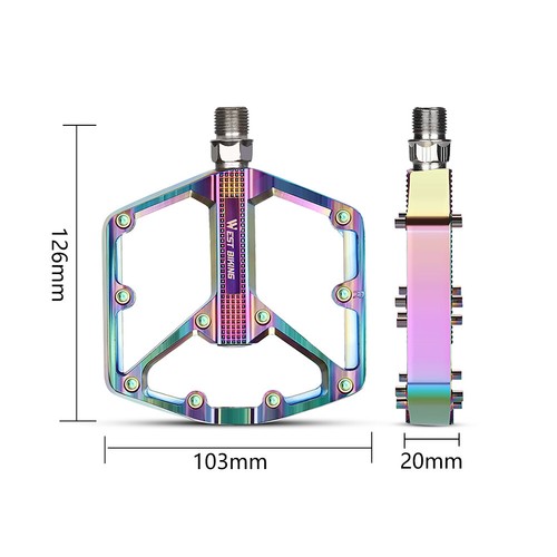 WEST BIKING Bicycle Pedals DU Sealed Bearing Cycling Pedal MTB Road Bike Widen - Picture 6 of 14