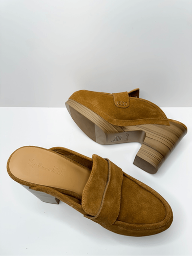 Splendide scarpe donna Vina platform taglia 8 zoccoli slip on pelle scamosciata marrone - Foto 7 di 10