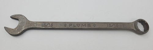 Vintage 1940er Jahre Blei MFD. 1230 USA 15/16 Zoll Kombinationsschraubenschlüssel Kieselstil 12PT