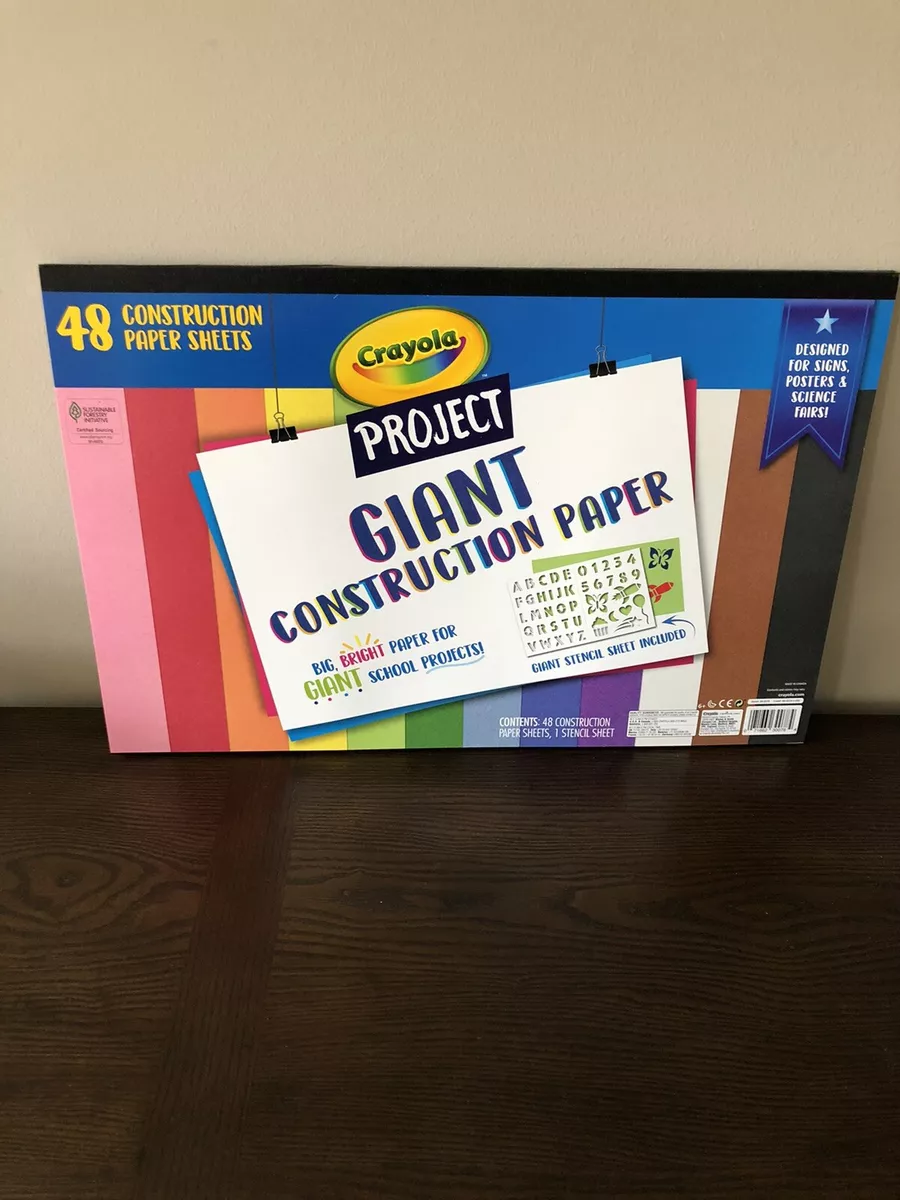 Crayola Project Giant Construction Paper 12X18-48 Sheets - Assorted Colors