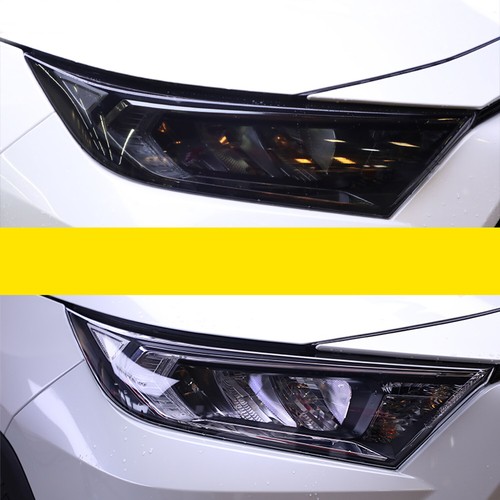 for Toyota RAV4 2019-2024 Smoked Black TPU Sticker Headlight Protective Film - Picture 4 of 8