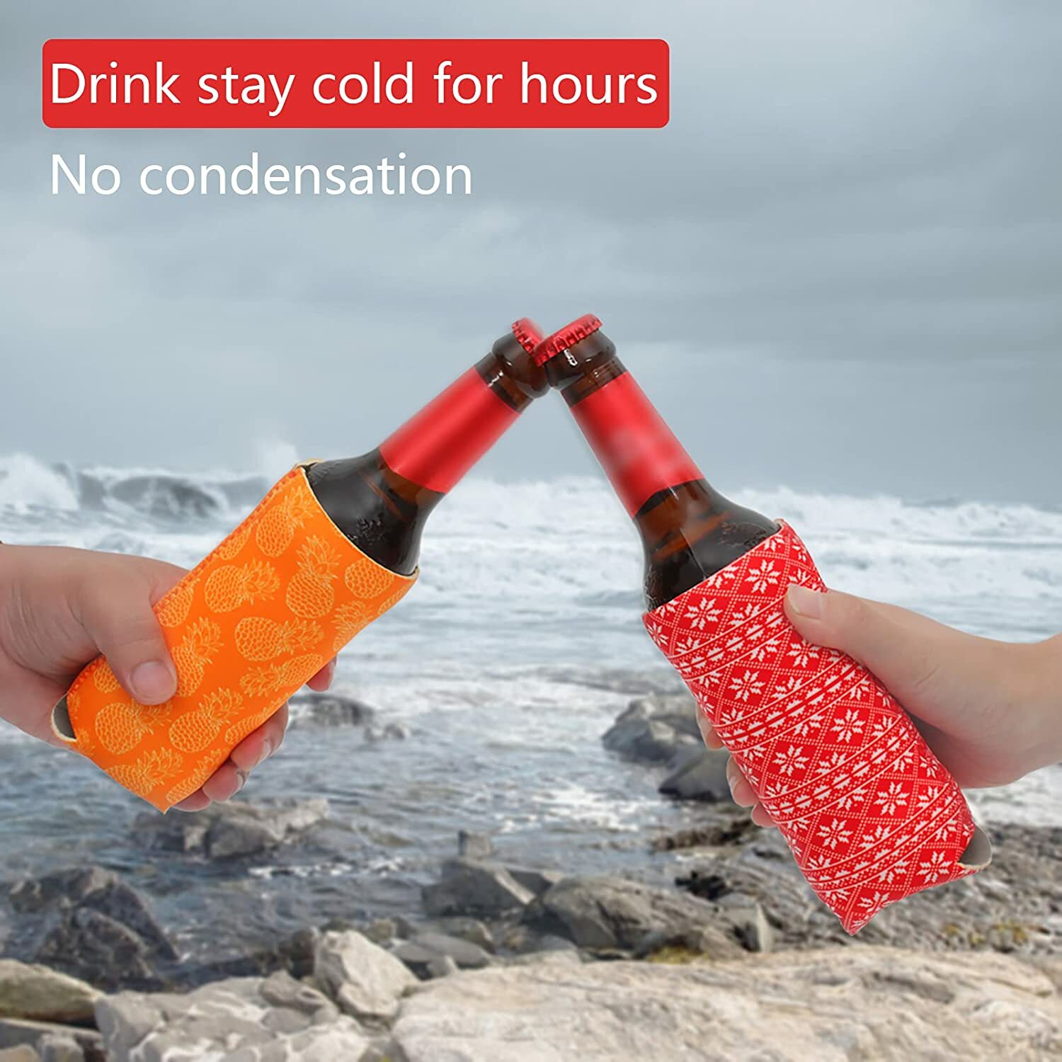 4Pk Beer Can Coolers Sleeves Reusable Neoprene Insulator Sleeves eBay