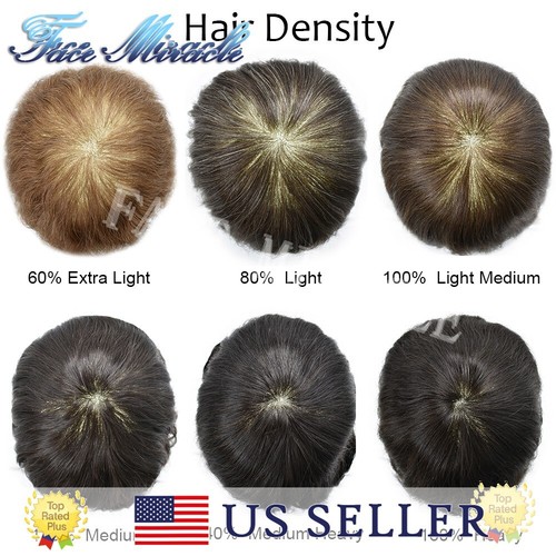 0.06MM Ultra Thin Skin Mens Hair System Human Hair Toupee for Men All V-Looped - Picture 10 of 128