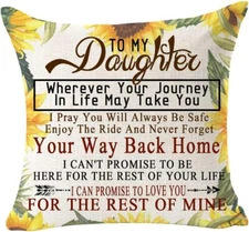 to My Daughter Sunflower Never Forget Your Way Back Home Quote Lemon Yellow