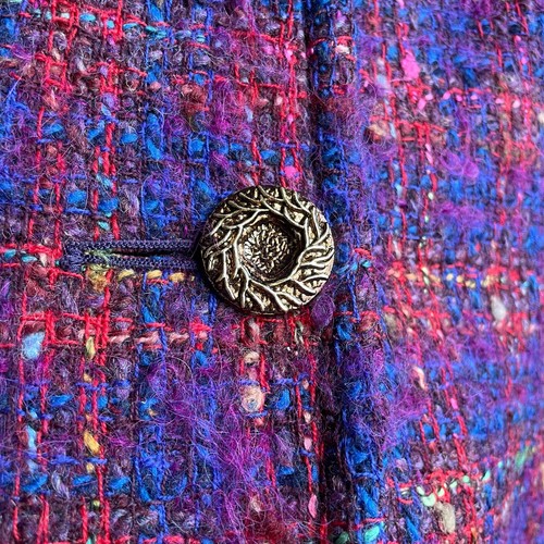 Tuta Aquascutum donna vintage anni 90 boucle tweed gonna taglia UK 16 REG - Foto 8 di 23