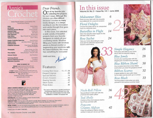 Lot of 2 Annie's Small Books Crochet Newsletter 1987 Favorite Crochet 2006 - Picture 9 of 13