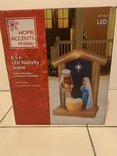 Home Accents Holiday 6.5 Ft LED Nativity Scene Christmas Outdoor Decoration - Picture 2 of 2