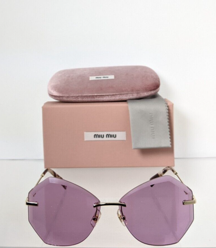 Brand New Authentic MIU MIU SMU 55X ZVN 0B4 Sunglasses Gold SMU 55X Frame - Picture 5 of 6