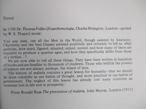 THE RISE AND FALLOF MALARIA IN EUROPE Bruce Chwatt Oxford University Press 1980 - Bild 7 von 16