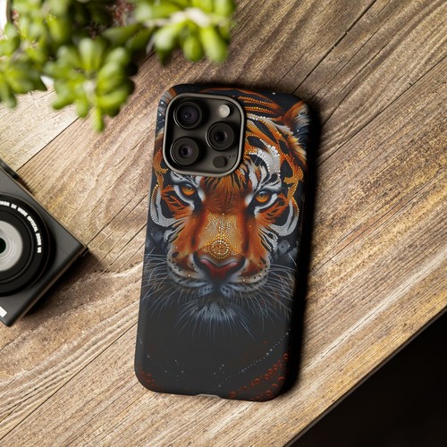 For iPhone / Galaxy / Pixel | Phone-Ink Case - Dot Art Bengal Tiger - 第 4/163 張圖片