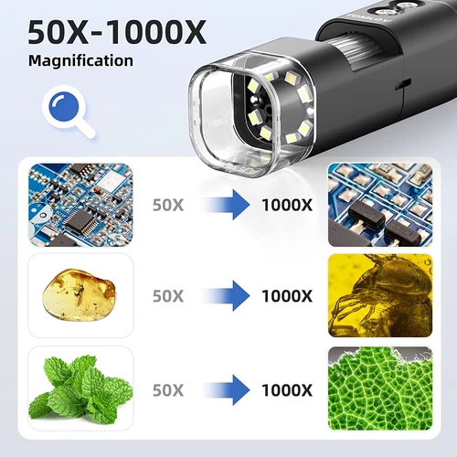 TOMLOV 1000x Digital Microscope USB Microscope 1080P Coin Scope Camera Magnifier - Picture 6 of 16